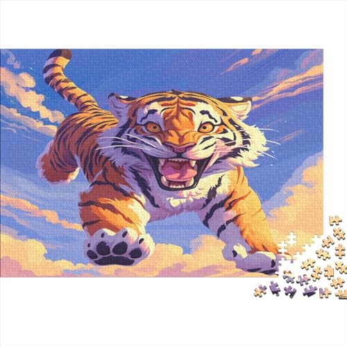 Tiger Puzzle 1000 Teile Erwachsene Puzzles Für Erwachsene Klassische Puzzles 1000 Teile Erwachsene Puzzlespiel Schwer Pädagogisches Spielzeug Erwachsene Kinder Puzzel 1000pcs (75x50cm) von CTNEBUIIO