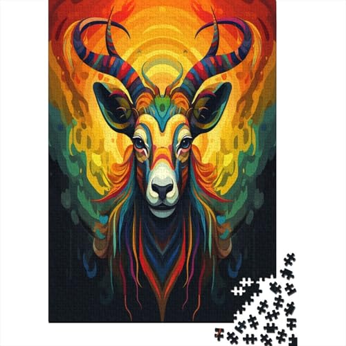 Twisted Antilope Puzzle 1000 Teile,für Erwachsene, Impossible Puzzle,farbenfrohes Legespiel,GesKükenlichkeitsspiel Für Die Ganze Familie,Erwachsenenpuzzle Puzzel 1000pcs (75x50cm) von CTNEBUIIO