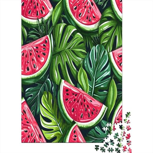 Wassermelone 1000 Teile,Impossible Puzzle,GesKükenlichkeitsspiel Für Die Ganze Familie, Erwachsenen Puzzlespiel Puzzel 1000pcs (75x50cm) von CTNEBUIIO