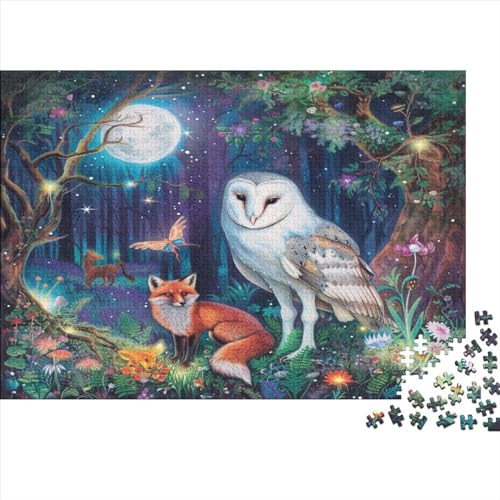 White Eule 1000 Teile Puzzle Für Erwachsene, Hochwertige Recycelbare MateriAußerirdische Und Druck Puzzlespiel, Familienspiel, Geschenk Für Liebhaber Oder Freunde Puzzel 1000pcs (75x50cm) von CTNEBUIIO