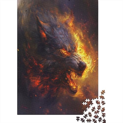 Wolf 1000 Stück Puzzles Für Erwachsene Teenager Stress Abbauen Familien-Puzzlespiel 1000-teiliges Puzzle Kinder Lernspiel Spielzeug Geschenk Puzzel 1000pcs (75x50cm) von CTNEBUIIO