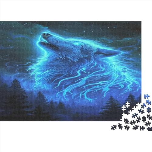 Wolf Puzzle 1000 Teile,für Erwachsene, Impossible Puzzle,farbenfrohes Legespiel,GesKükenlichkeitsspiel Für Die Ganze Familie,Erwachsenenpuzzle Puzzel 1000pcs (75x50cm) von CTNEBUIIO