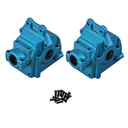 CTRLZS 2 StüCk Metall Welle Box Getriebe Obere und Untere Abdeckung 144001-1254 für 1/14 144001 RC Auto Teile, Blau von CTRLZS