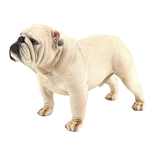 CTRLZS Bulldogge Simulation Hund Modell Figuren Desktop Ornamente Sammlung Hause BüRo Dekoration Geschenk Kinder Geschenke Gelb von CTRLZS