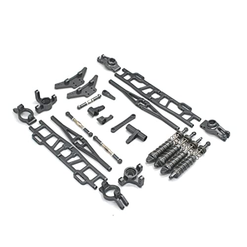 CTRLZS Metall Upgrade ZubehöR Set Lenkblock StoßDäMpfer Querlenker für 104009 12402-A RC Auto, von CTRLZS