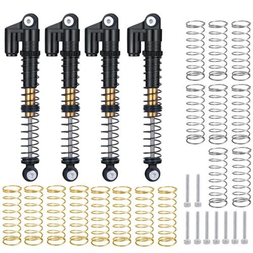 CTVACK Teile aufrüsten Für Axial Für SCX24 Für Deadbolt Für Gladiator Für Bronco Für Wrangler C10 4 Stück 53 Mm Metalllegierung Stoßdämpfer Dämpfer 1/24 RC Crawler Auto(Color:1) von CTVACK