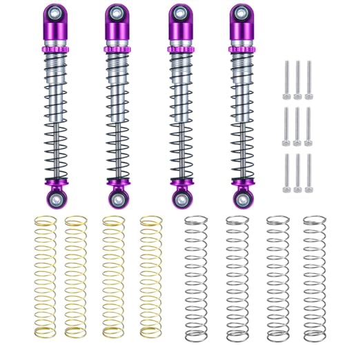 CTVACK Teile aufrüsten Kompatibel Mit Axial Für SCX24 90081 Für Deadbolt Für Gladiator Für Wrangler Aluminium 48 Mm Stoßdämpfer Dämpfer 1/24 RC Crawler Car Truck Parts(Color:6) von CTVACK