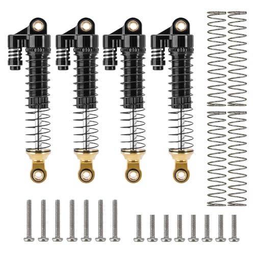 CTVACK Teile aufrüsten Kompatibel Mit TRX4M Messing Und Aluminium, 59 Mm Langes Gewinde-Stoßdämpfer-Öldämpfer Für 1/18 RC Crawler Upgrade (4M-63)(Color:2,Size:4pcs) von CTVACK