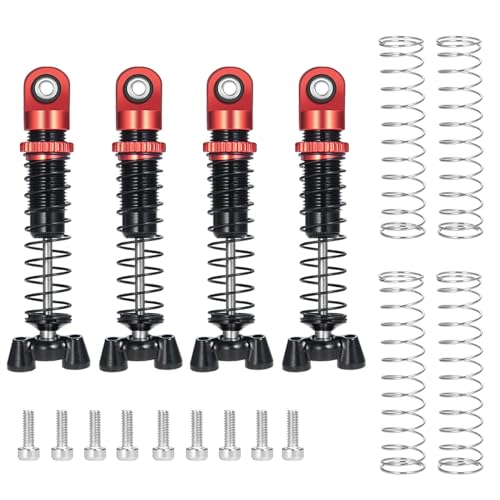 Teile aufrüsten Kompatibel Mit Kyosho 4X4 1/18 Für Jimny 1/24 Für Jeep Für Wrangler Für Rubicon Für Hilux 4 Stück Metall-Stoßdämpfer Vorne Und Hinten Dämpfer RC-Auto von CTVACK