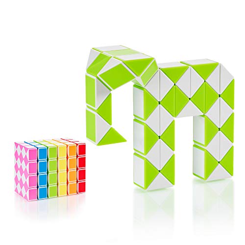 CUBIDI® Original Magic Snake - 48 Blöcke Grün | Knobelspiele für Kinder und Erwachsene | Ideal als Mitgebsel Kindergeburtstag, Kindergeburtstag Gastgeschenke oder kleine Geschenke für Kinder von CUBIDI