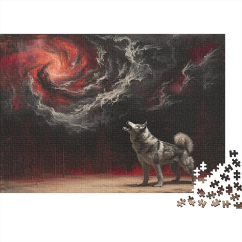 Alaskan Malamute Dog 1000 Stück Puzzle Für 1000 Stück Puzzle Für -Crazy Süßigkeiten-1000 Stück Puzzle Große Puzzles Kinder Lernspiel Spielzeug Geschenk Für Die Wanddekoration Puzzel 100 von CUBSKRIRB