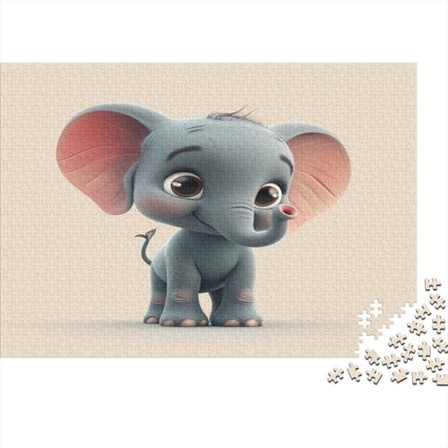 Cartoon Elefant Puzzle 1000 Teile - Puzzle Für Erwachsene, Puzzle, Puzzlespiel Erwachsenen Puzzlespiel Puzzel 1000pcs (75x50cm) von CUBSKRIRB