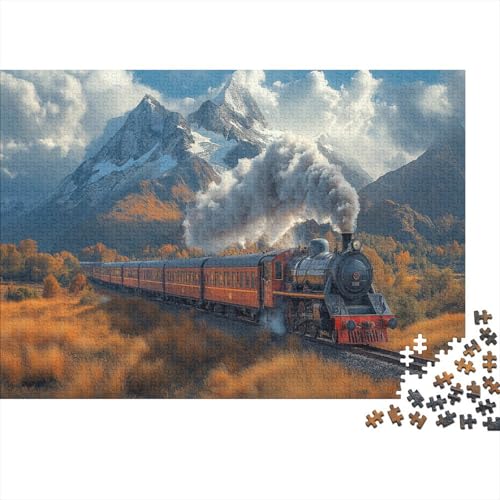 Dampfzug Puzzle 1000 Teile Erwachsene, Puzzlespiel Jigsaw Puzzles Erwachsenen Puzzlespiel Puzzel 1000pcs (75x50cm) von CUBSKRIRB