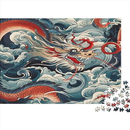 Drache Puzzle 1000 Teile - Puzzle Für Erwachsene, Puzzle, Puzzlespiel Erwachsenen Puzzlespiel Puzzel 1000pcs (75x50cm) von CUBSKRIRB