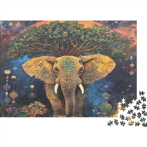 Elefant Puzzle 1000 Teile Für Erwachsene Und Kinder Ab 14 Jahren Für Stressabbauer Puzzel 1000pcs (75x50cm) von CUBSKRIRB