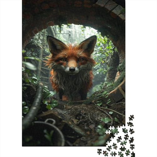 Jungle Fuchs Puzzle 1000 Teile,Puzzlespiel Für Erwachsene,Impossible Puzzle,Puzzle GesKükenlichkeitsspiel Für Die Ganze Familie, Geschenke Für Männer/Frauen Erwachsenen Puzzel 1000pcs (75x50cm) von CUBSKRIRB