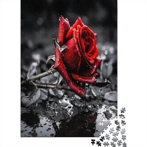 Rose Puzzlespiel 1000 Teile Jigsaw Puzzle 1000 Puzzle FüR Erwachsene Kinder Senioren Erwachsenen Puzzlespiel Puzzel 1000pcs (75x50cm) von CUBSKRIRB