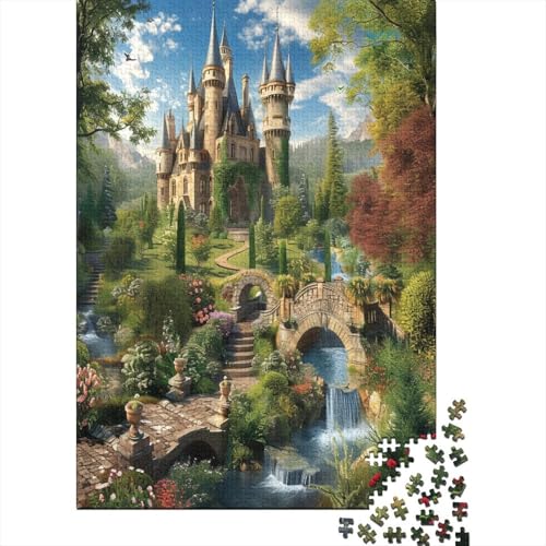 Schloss 1000 Stück Puzzles Für Erwachsene Teenager Stress Abbauen Familien-Puzzlespiel 1000-teiliges Puzzle Kinder Lernspiel Spielzeug Geschenk Puzzel 1000pcs (75x50cm) von CUBSKRIRB