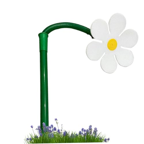 Blumensprinkler für große Flächen süßer Gartensprinkler leicht zu installieren tanzende Blumensprinkler mit Wasserrohr -Anpassung für Gartengarten Kinder Spielen Weiße Gartensprinkler von CUCUFA