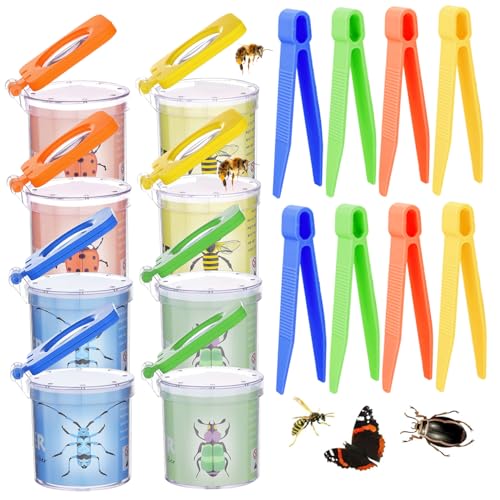 Butterfly Catcher für Kinder 8 Sätze transparentes Beobachtung Schmetterlings -Kit mit Lupe -Glas -Bildungspädagogik tragbarer Outdoor -Spielzeug für Naturexplorationen, Schmetterlingskit, Butterfly von CUCUFA