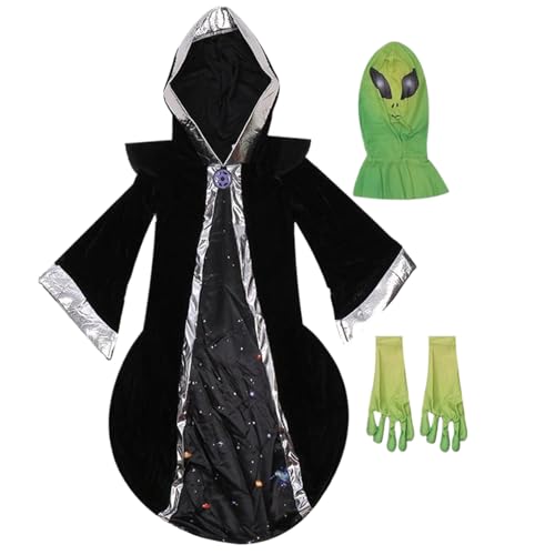 CUCUFA Alien Kostümkinder, Halloween -Kinder -Kostümkleid, Halloween Alien Outfits, Halloween -Kostüme für Kinder von CUCUFA