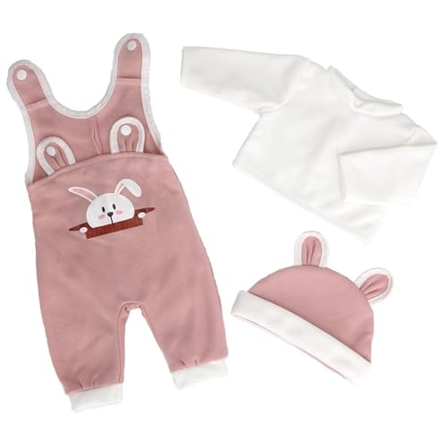 CUCUFA Babypuppenkleidung, 18 -Zoll -Puppenkleidung, Neugeborenen -Puppen -Outfits, Hasenbabypuppenkleidung, Babypuppen -Overalls von CUCUFA