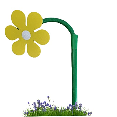 CUCUFA Blumensprinkler für große Flächen süßer Gartensprinkler leicht zu installieren tanzende Blumensprinkler mit Wasserrohr -Anpassung für Garten, die Kinder gelb Spielen, Gartensprinkler von CUCUFA