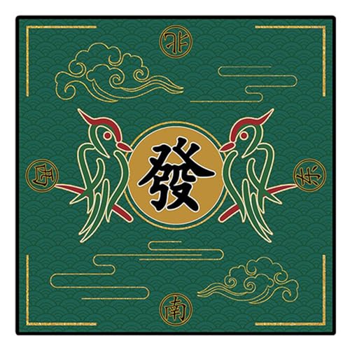 CUCUFA Mahjong Mat 27.6x27.6 '' Anti Slip Mahjong Tischmatte Rauschreduktion Mahjong Tischabdeckung Poker Domino Board Game Matte für Karten-, Board- und Fliesenspiele, Mahjong Mat für Tisch von CUCUFA