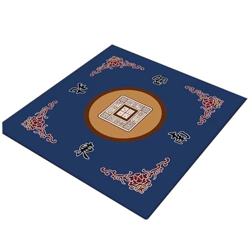 CUCUFA Mahjong Mat 32x32 '' Anti Slip Mahjong Mat Rauschen Reduktion Mahjong Mat für Tisch Mahjong Spiele Blue Mah Jongg Matte von CUCUFA