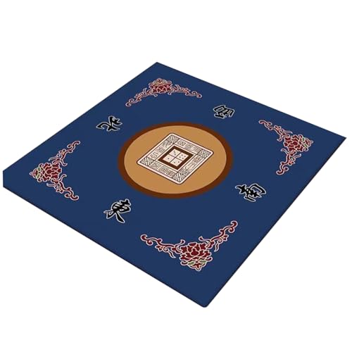 CUCUFA Mahjong Mat 32x32 '' Mahjong Table Matte Rauschreduktion Mahjong Mat für Tafel Mahjong Game Matte für Poker, Mah Jongg Mat Blue von CUCUFA