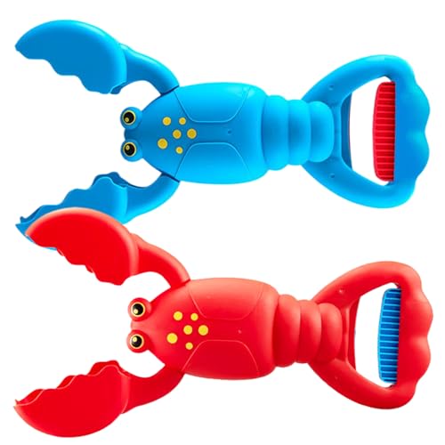 CUCUFA Sandbox Bagger, 2pcs Plastik Hummers Sandgräber, Squab-und-Grab-Strandspielzeug, Flexibles Sandspielzeug für Kinder Kleinkindpool-Spielzeuge von CUCUFA