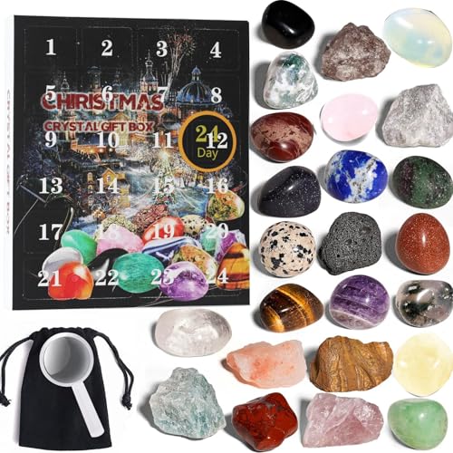 CUCUFA Weihnachtskalender 2024, Adventskalender für Kinder, Weihnachts -Countdown -Kalender, Gemstone -Adventskalender, 24 -Tage -Adventskalender von CUCUFA