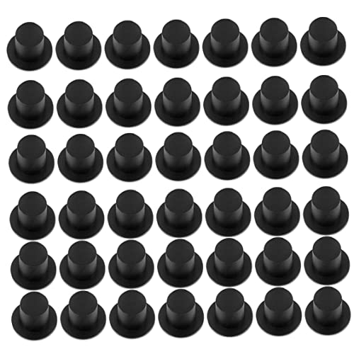 CUCUFA Weihnachtsmini -Top -Hut -Plastik Black Miniatur Top Hut DIY -Handwerk für Party 50pcs, Plastik Mini Top Hut von CUCUFA