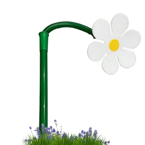 Gartensprinkler, Blumensprinkler für große Flächen, verrückte Gänseblümchen -Wassersprinkler Weiß, tanzende Gänseblümchenblumen -Rasen -Sprinklerspielzeug, Wassersprinkler für Kinder, Tanzblumensprin von CUCUFA