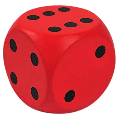 CUCUFA Großer Schaumwürfel 5,9 Zoll Soft Giant Foam Dice rot 6 -seitig wasserdichtes PU -Leder -Hof -Würfel für Brettspiele, um Ihre Glückszahlen zu erhalten, Schaumwürfel. von CUCUFA