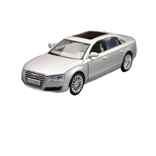 1/32 Für Audi A8 55 TFSI Quattro Limousine Miniatur-Spielzeugauto Aus Legierung, Modell Der Premium-Modellreihe Modellauto(Silber) von CULLDA