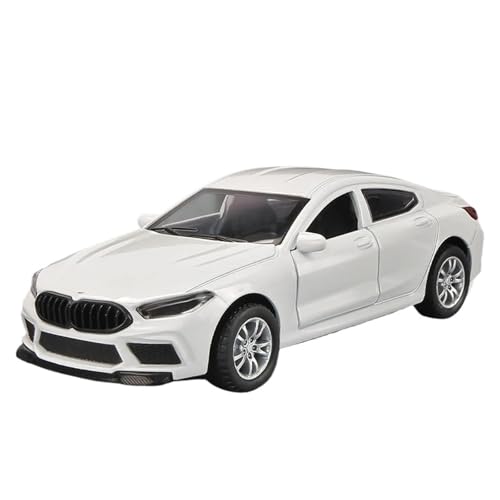 1/32 Für BMW M8 MH8 Coupe Legierung Auto Modell Simulation Spielzeug Auto Modell Mit Licht Sammlung Geschenk Modellauto(White) von CULLDA