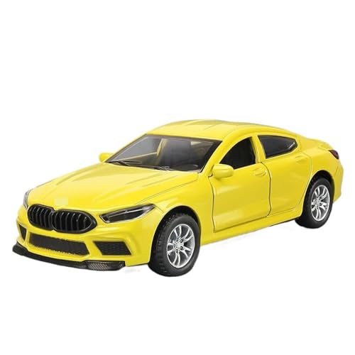 1/32 Für BMW M8 MH8 Coupe Legierung Auto Modell Simulation Spielzeug Auto Modell Mit Licht Sammlung Geschenk Modellauto(Yellow) von CULLDA