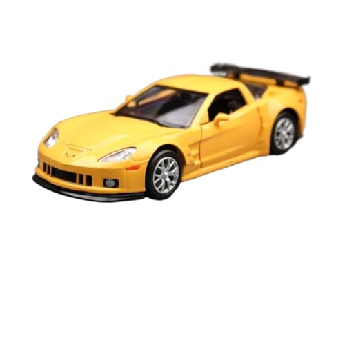 1/36 Für Chevrolet Corvette C6-R Coupé Modellsammlung Mikrolegierung Spielzeugauto Mit Rückzugsfunktion Modellauto(Yellow) von CULLDA