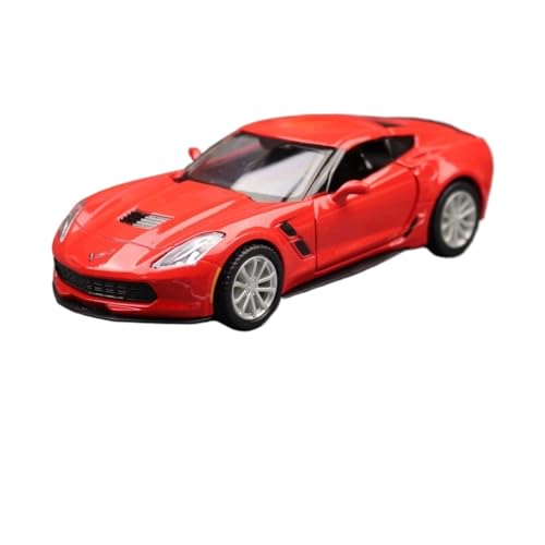 1/36 Für Chevrolet Corvette Grand Sport C7 Automodellsammlung Druckguss-Miniaturspielzeug Mit Rückzug Modellauto(Rot) von CULLDA