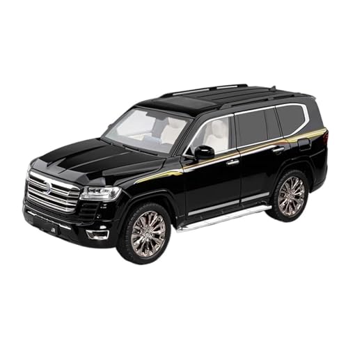 1:18 Für Toyota Land Cruiser LC300 SUV Legierung Auto Druckguss Modell Geburtstagsgeschenk Für Jungen Trendiges Dekor Großes Automodell Modellauto(Schwarz) von CULLDA