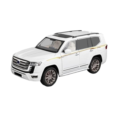 1:18 Für Toyota Land Cruiser LC300 SUV Legierung Auto Druckguss Modell Geburtstagsgeschenk Für Jungen Trendiges Dekor Großes Automodell Modellauto(White) von CULLDA