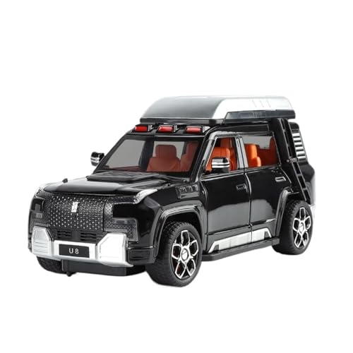 1:24 Für BYD Look UPAT U8 Off-Road-Version, Legierung, SUV, Druckguss, Modell, Sammlerstück, Hobby, Ornament-Display Modellauto(Schwarz) von CULLDA