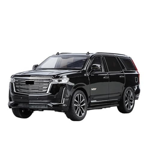 1:24 Für Cadillac Escalade Luxus-SUV Legierungsautomodell Druckguss-Metallmodell Mit Soundlichtern Sechs Türen Offene Vorderradlenkung Modellauto(Schwarz) von CULLDA