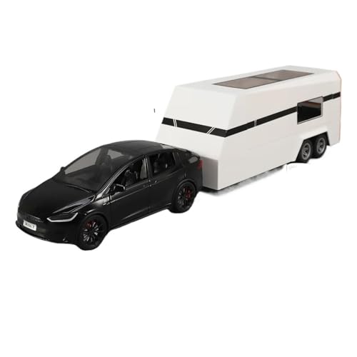 1:24 Für Modell Y Modell X Modell S Anhänger RV Cyber ​​Legierung Druckguss Metall Auto Modell Simulierte LKW Fahrzeug Sammlung Hobby Modellauto(Schwarz,X) von CULLDA