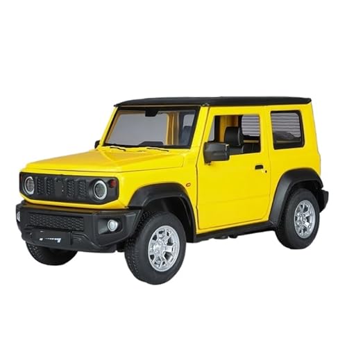 1:24 Für Suzuki Jimny Legierungsdruckguss-Automodell Simulationsserie Metall-Geländewagenmodell Mit Ton Und Licht Modellauto(Yellow) von CULLDA