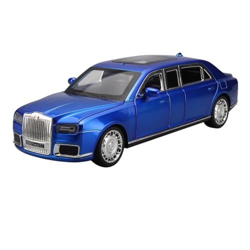 1:24 Modellauto Für Aurus Senat Luxusauto Legierung Metalldruckguss Modellauto Autosimulation, Ornamente Modellauto(Blau) von CULLDA