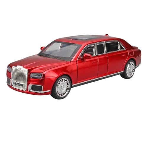 1:24 Modellauto Für Aurus Senat Luxusauto Legierung Metalldruckguss Modellauto Autosimulation, Ornamente Modellauto(Rot) von CULLDA