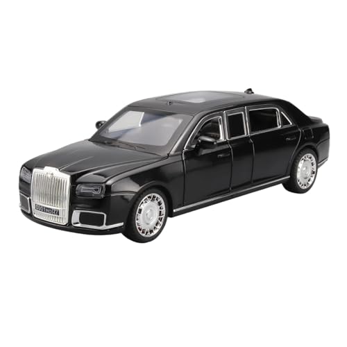 1:24 Modellauto Für Aurus Senat Luxusauto Legierung Metalldruckguss Modellauto Autosimulation, Ornamente Modellauto(Schwarz) von CULLDA