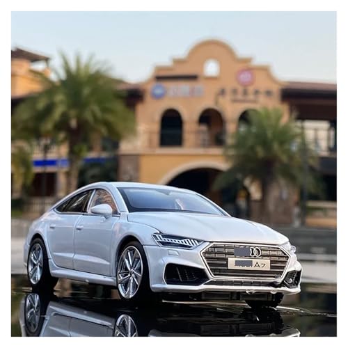 1:32 Für Audi A7 Coupe Aluminium-Auto-Modell, Metall, Mit Hochsimulation, Klang Und Licht, Sammlungsmodell Modellauto(White) von CULLDA